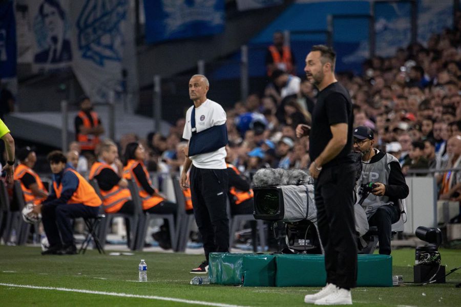 Roberto De Zerbi a câștigat primul duel cu Luis Enrique, după eșecurile suferite de Marseiile cu PSG în campionatul trecut, 1-3 la Paris și 0-3 pe Veldrome / Foto: Imago De Zerbi s-a descărcat după ce a bătut-o pe PSG: „Nu pot suporta puterea și de aceea mă bucur de victorie”