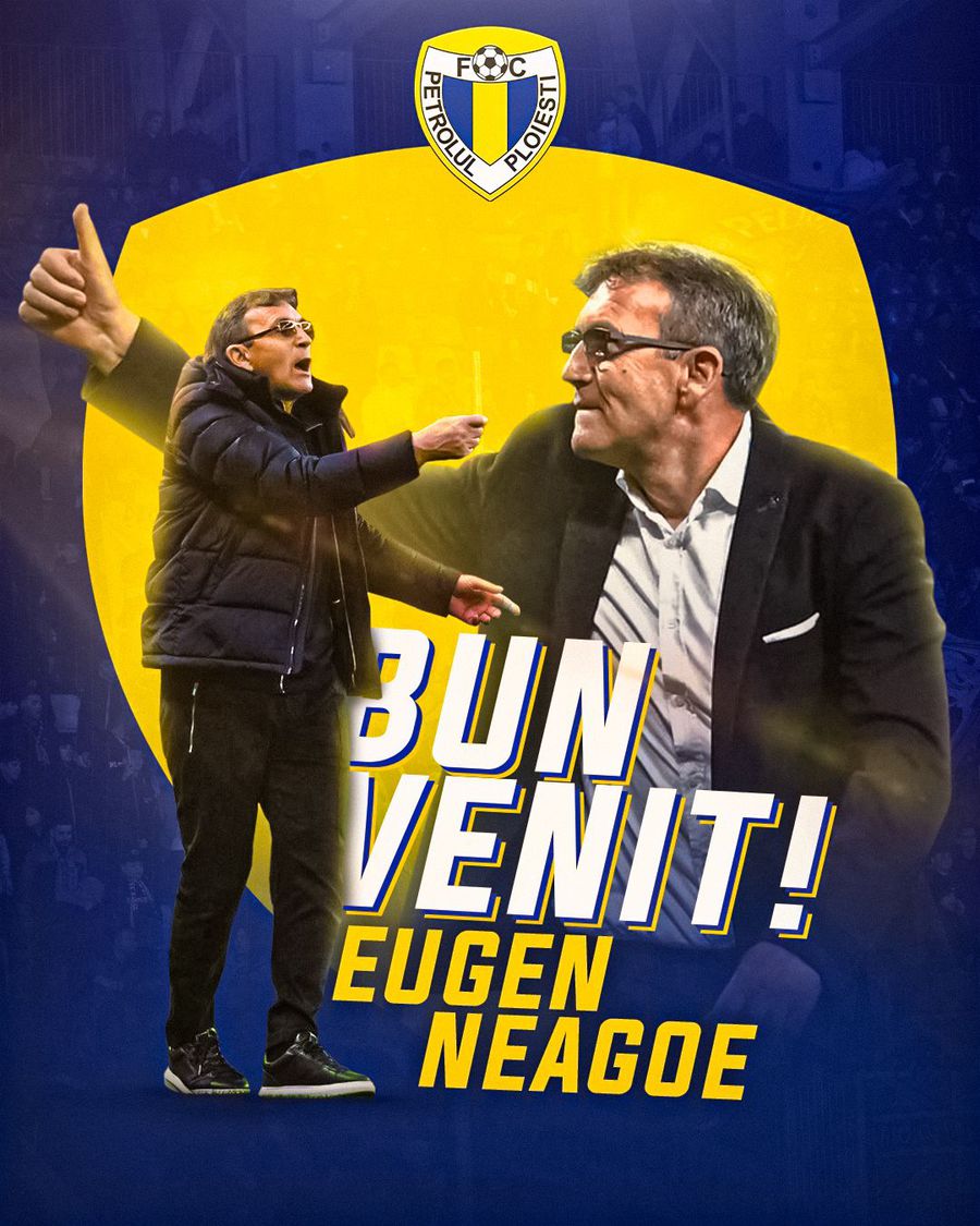 Eugen Neagoe, numit antrenorul Petrolului / foto: Facebook Petrolul și-a numit noul antrenor: „Bun venit!” » I-a fost fixat obiectivul sezonului