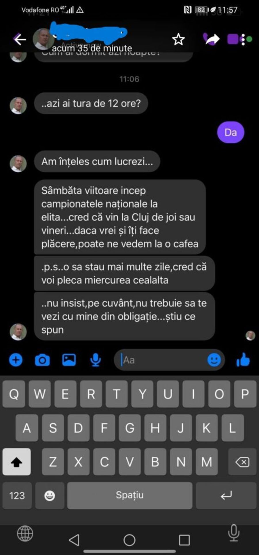 Dialogul dintre Ion Geolgău și mama juniorului / foto: Gazeta de Cluj „Să te văd la duș cu mult săpun pe tine” » Ion Geolgău urmează să fie dat afară din FRF, în urma scandalului cu mama fotbalistului