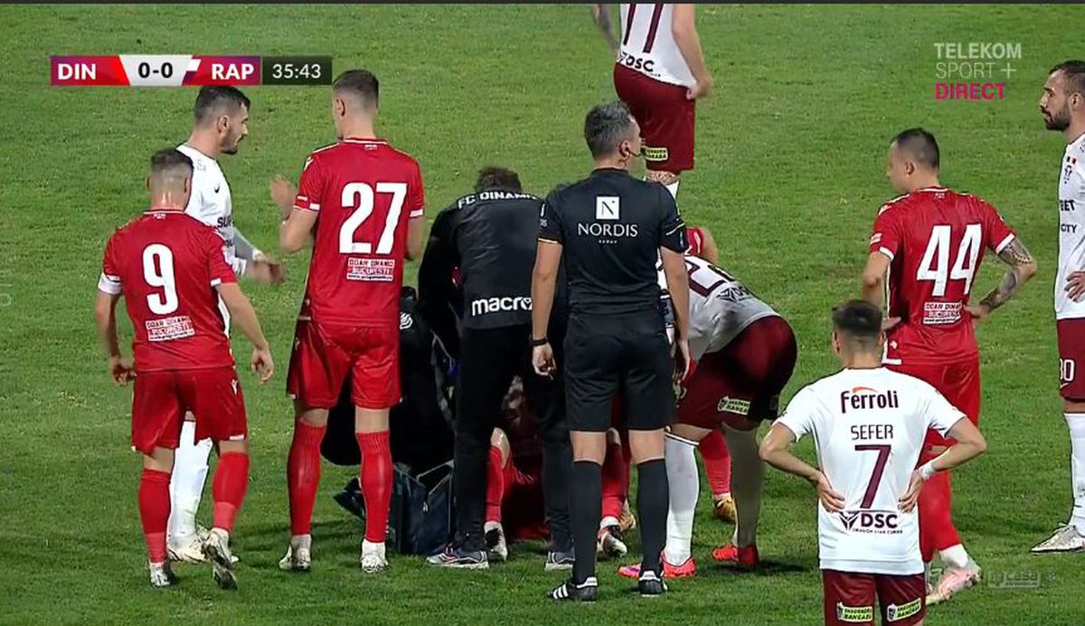 Dinamo - Rapid, probleme Alexandru Răuță