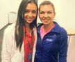Elena Mădălina Căpraru alături de Simona Halep în 2015