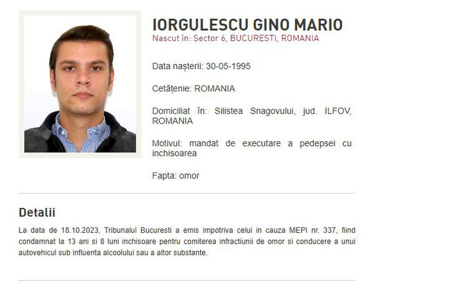 Curtea de Apel a publicat motivarea în cazul lui Mario Iorgulescu: consumase alcool și droguri + Fiul șefului LPF a fost dat de Poliție în urmărire generală