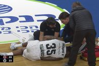 Accidentare gravă pentru căpitanul lui U-BT Cluj-Napoca în duelul cu Hapoel Ierusalim