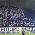 Momente speciale în Bănie: ce scenografie au pregătit oltenii pentru partida cu Noah, după ce s-au dat în stambă la adresa UEFA // foto: Ionuț Iordache (GSP)