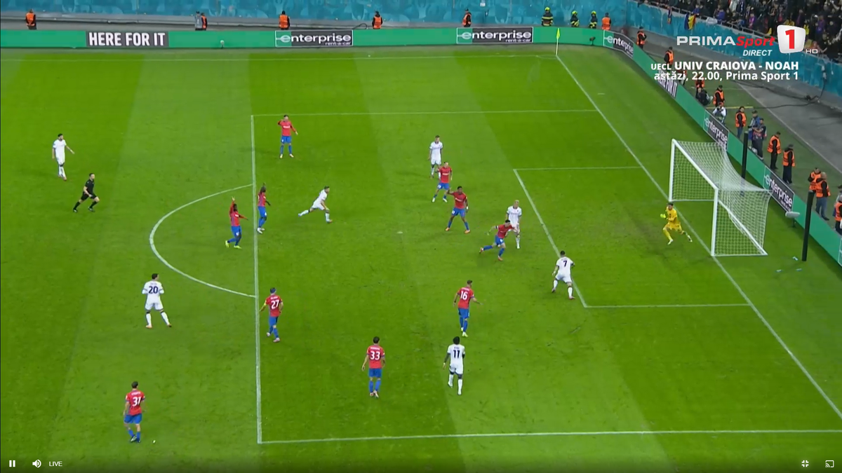 Umilință supremă pentru apărarea celor de la FCSB » Jucătorul de la Bologna l-a imitat pe Zidane în careu, apoi a izbucnit în râs