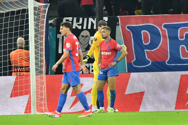 Risto Radunovic și Mihai Lixandru în FCSB – Bologna // foto: Cristi Preda (GSP)