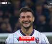 Umilință supremă pentru apărarea celor de la FCSB » Jucătorul de la Bologna l-a imitat pe Zidane în careu, apoi a izbucnit în râs