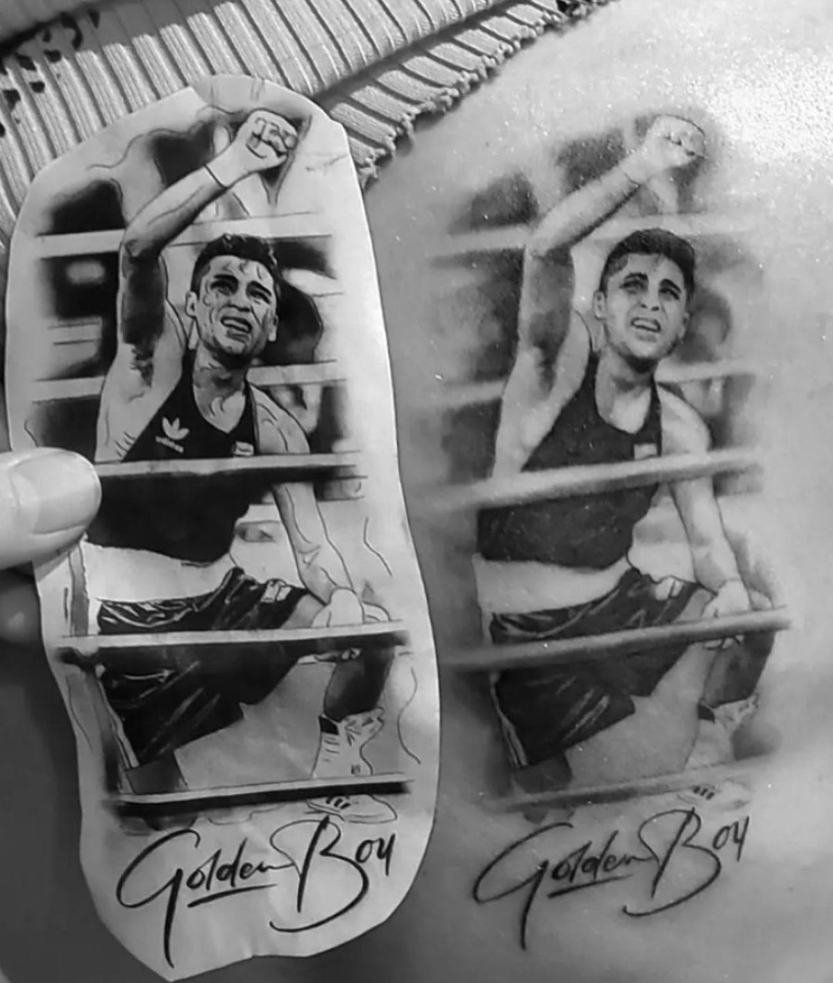 Holly Sonders - tatuaj De La Hoya