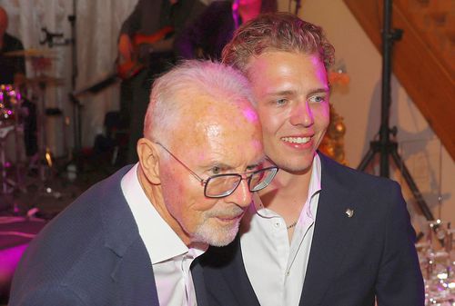 Franz Beckenbauer în iulie 2022, alături de fiul lui, Joel / foto: Imago Images