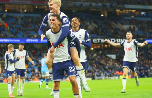 Manchester City - Tottenham 0-4 » Echipa lui Radu Drăgușin s-a impus categoric pe Etihad și i-a provocat campioanei Angliei a 3-a înfrângere consecutivă în Premier League