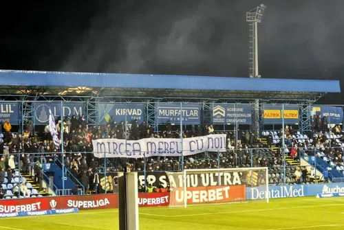 Banner-ul apărut în timpul meciului Farul - Oțelul // foto: Facebook