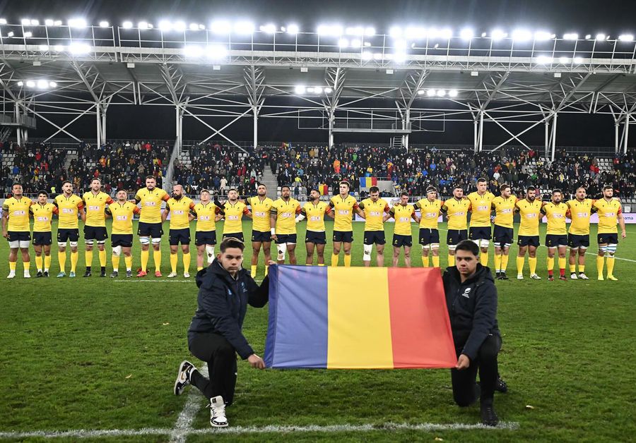 „Stejarii” în meciul cu Uruguay / FOTO: FRR Programul meciurilor naționalei de rugby la Campionatul Mondial din 2027