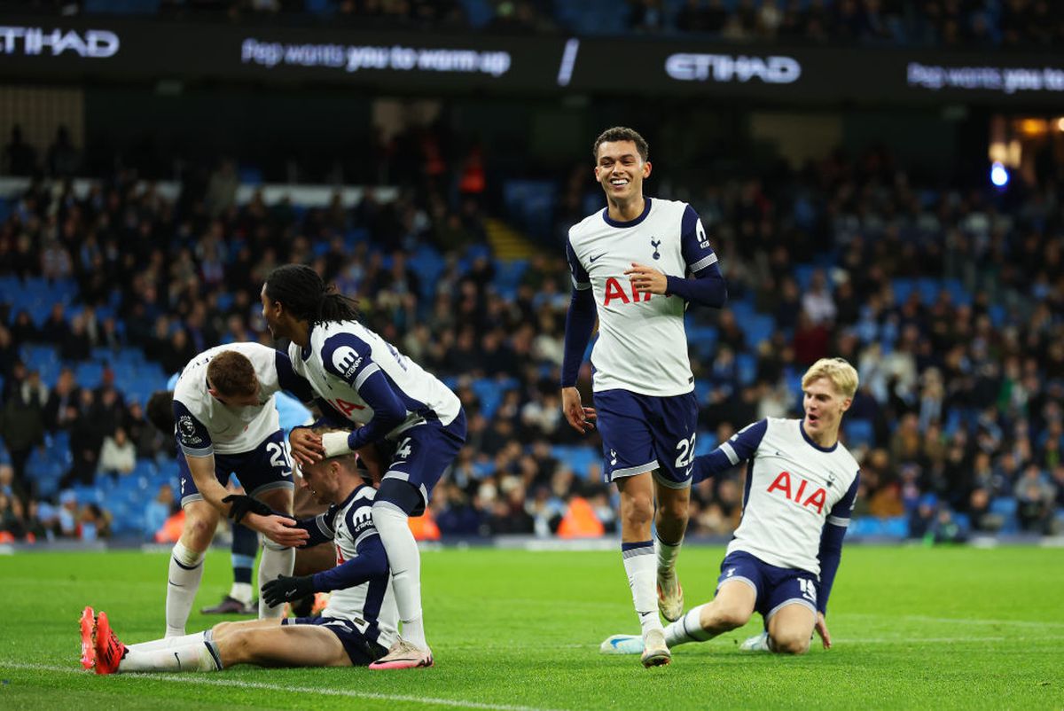 Manchester City - Tottenham 0-4 » Echipa lui Radu Drăgușin s-a impus categoric pe Etihad și i-a provocat campioanei Angliei a 3-a înfrângere consecutivă în Premier League