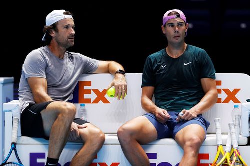 Carlos Moya și Rafael Nadal la ATP Finals 2020 Foto: Guliver/GettyImages