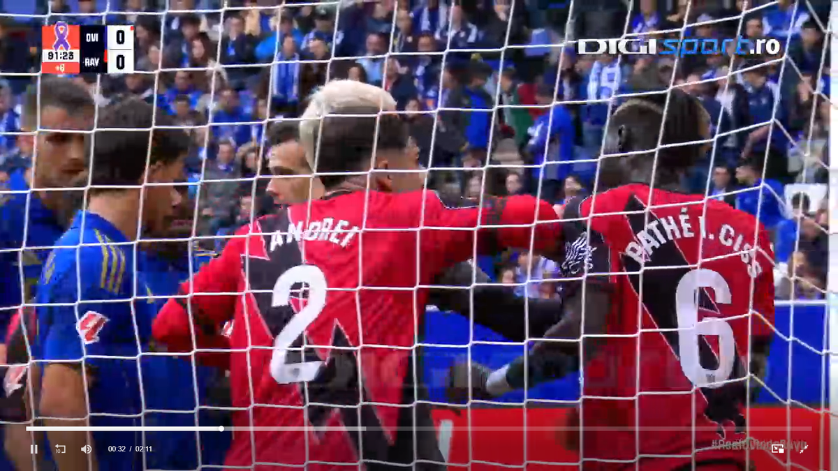 Andrei Rațiu l-a repezit și i-a cerut să iasă de pe teren! Românul, cel mai bun jucător al lui Rayo la Oviedo