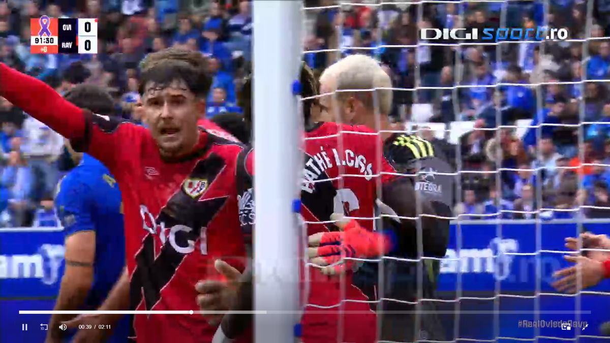 Andrei Rațiu l-a repezit și i-a cerut să iasă de pe teren! Românul, cel mai bun jucător al lui Rayo la Oviedo