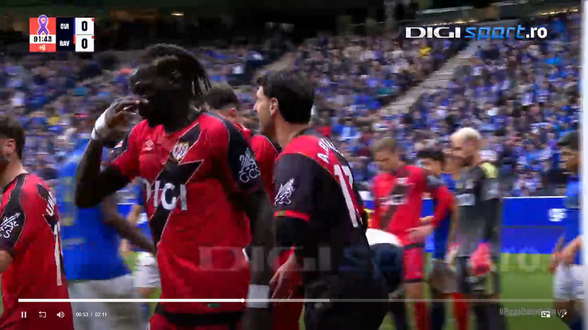 Andrei Rațiu l-a repezit și i-a cerut să iasă de pe teren! Românul, cel mai bun jucător al lui Rayo la Oviedo