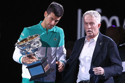 Novak Djokovic și Craig Tiley, directorul Australian Open / Sursă foto: Guliver/Getty Images