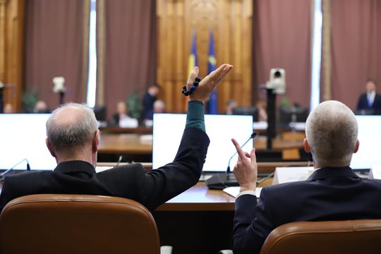 Gigi Becali în parlament / foto: Dumitru Angelescu (Libertatea)