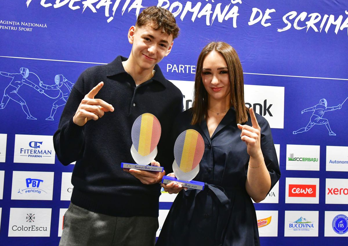 Amalia și Vlad Covaliu sunt sportivii anului 2025 la Federația Română de Scrimă