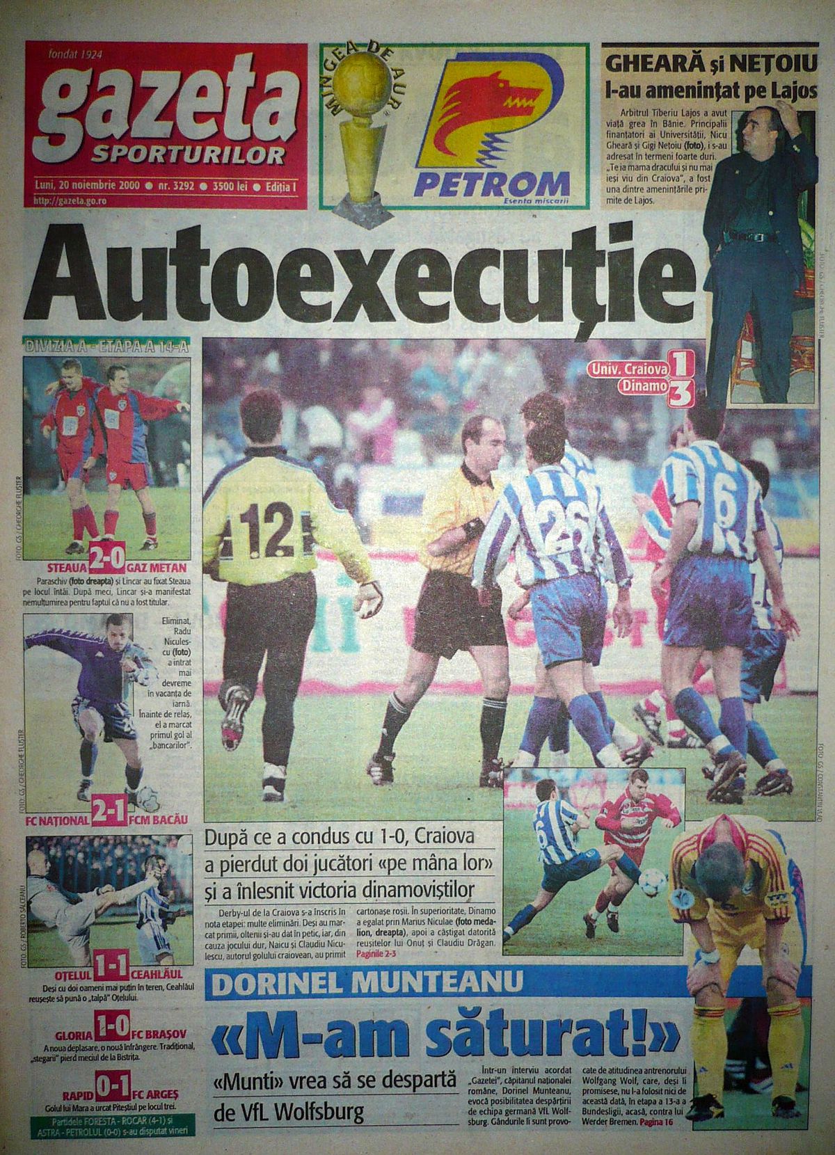 Craiova - Dinamo 1-3 / 2000