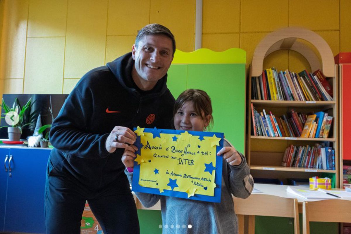 Cristi Chivu, Javier Zanetti, Denzel Dumfries și Pio Esposito, în vizită la copiii din Spitalul San Raffaele