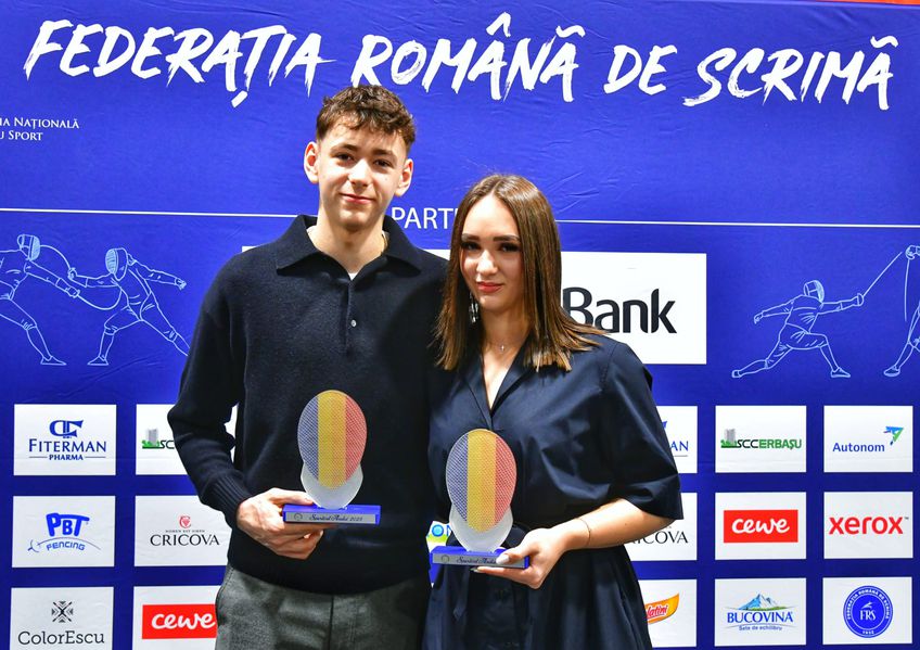 Amalia și Vlad Covaliu sunt sportivii anului 2025 la Federația Română de Scrimă