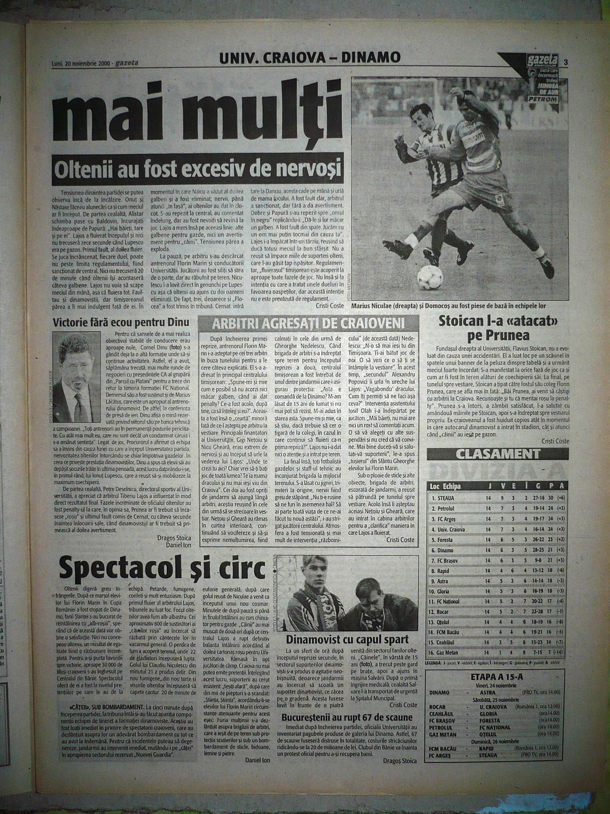 Craiova - Dinamo 1-3 / 2000
