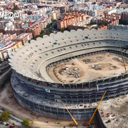 Stadiul lucrărilor la „Nou Mestalla”, decembrie 2025 / foto: captură Facebook Valencia CF