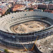 Stadiul lucrărilor la „Nou Mestalla”, decembrie 2025 / foto: captură Facebook Valencia CF