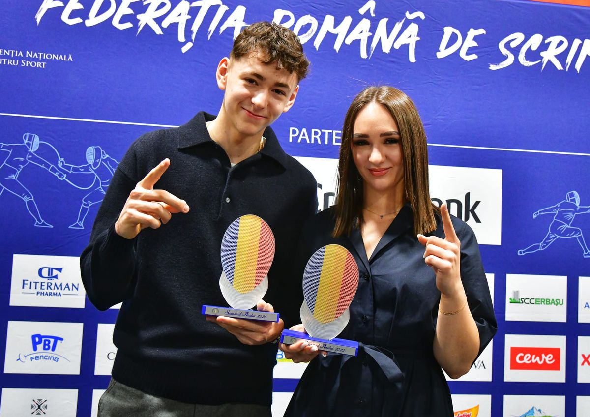 Amalia și Vlad Covaliu sunt sportivii anului 2025 la Federația Română de Scrimă