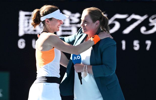 Alize Cornet, interviu cu ochii în lacrimi » A felicitat-o pe Simona și a îmbrățișat-o pe interviatoare: „Modul în care ai trecut peste probleme... ești incredibilă!”