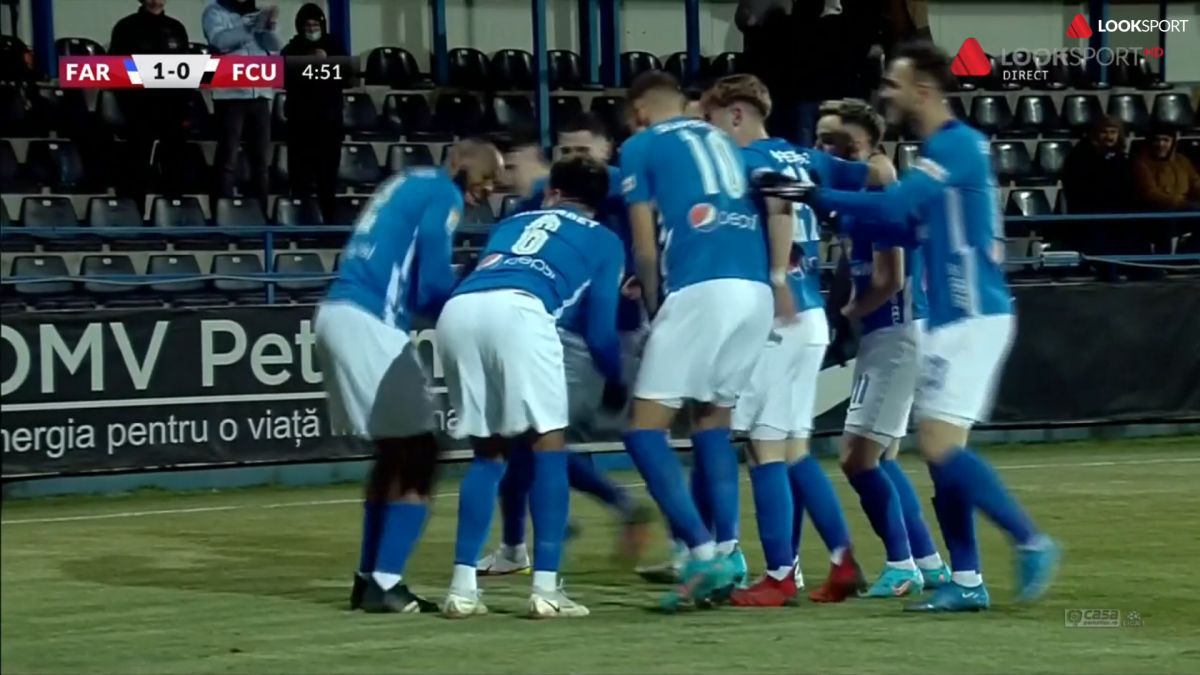 Farul, victorie chinuită cu FCU Craiova » Elevii lui Hagi au avut 3-0 la pauză, dar au tremurat pentru victorie