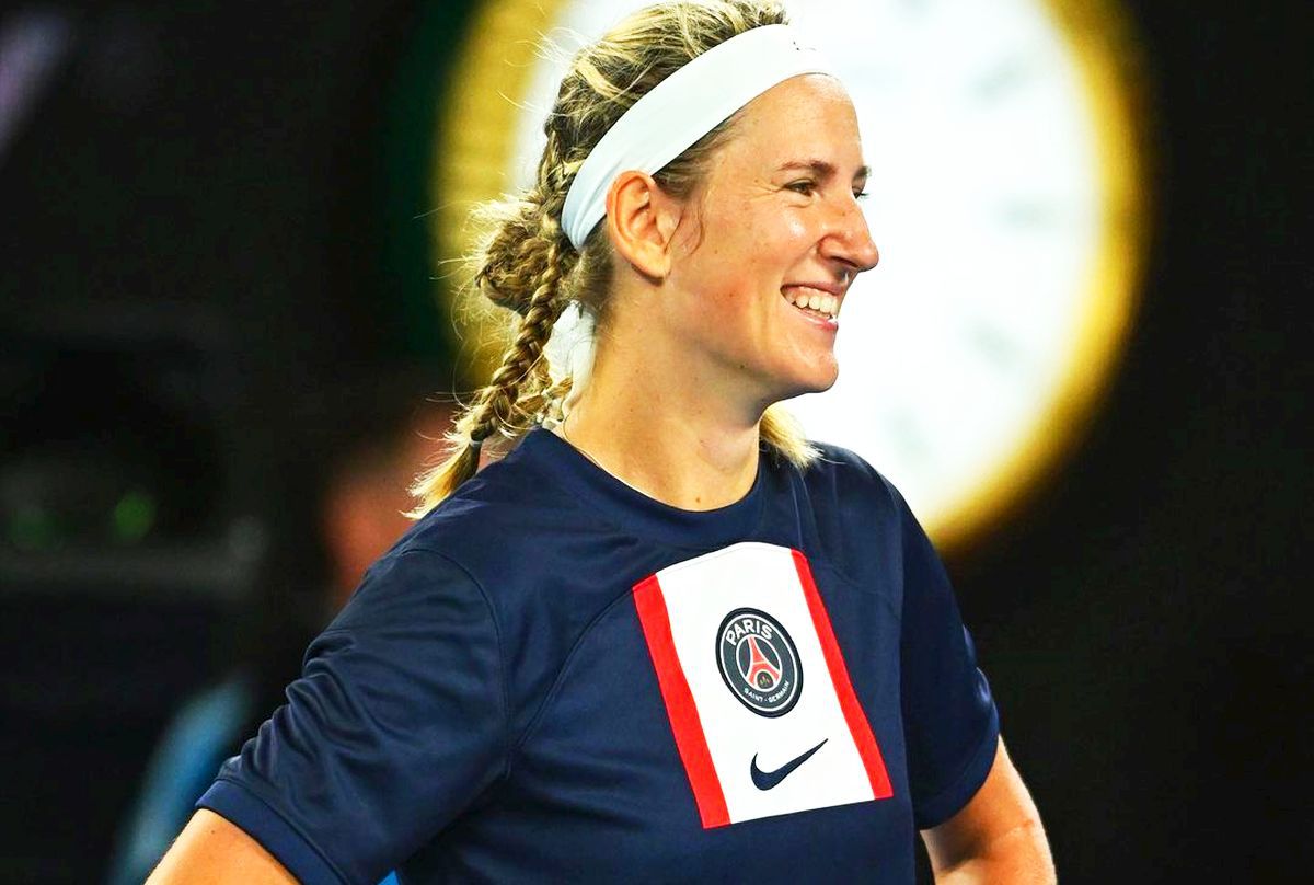 De ce poartă Victoria Azarenka tricoul cu PSG la Australian Open: „E visul fiului meu!”