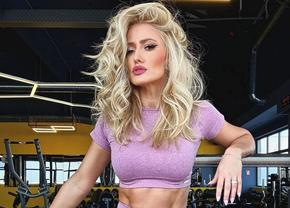 Iuliana Pepene, cea mai sexy prezentatoare de știri din România, se „luptă” cu greutățile în sala de forță