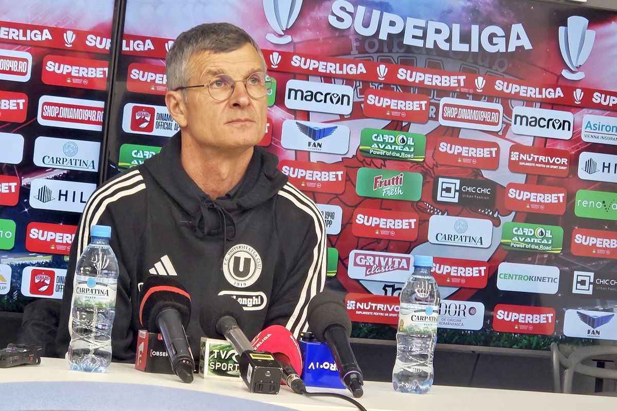 Recital Sabău la interviu: „Vreau să-mi felicit echipa de suflet, Dinamo”. S-a corectat ulterior, a cerut investiții la Cluj și a râs de Șumudică: „Da, am mari emoții”