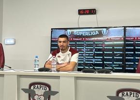 Denis Ciobotariu, prima conferință în tricoul Rapidului