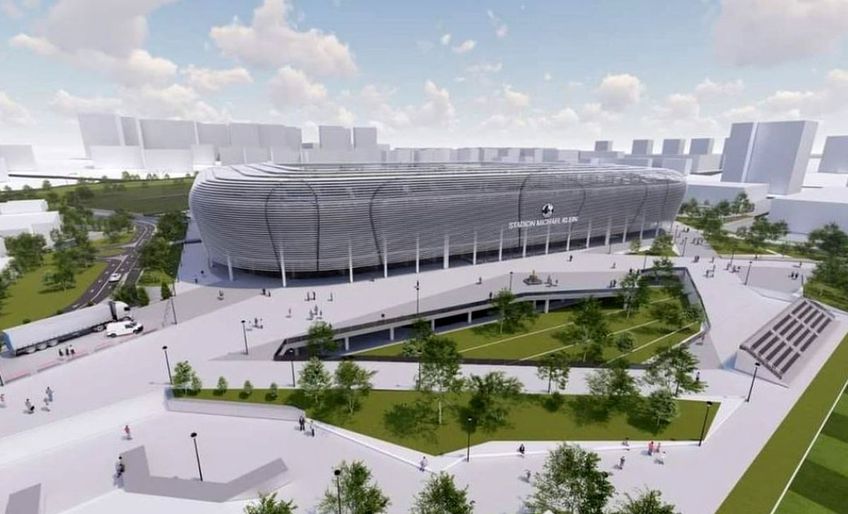 Așa ar urma să arate noul stadion de la Hunedoara // foto: Facebook