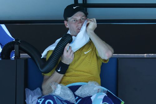 Jannik Sinner chinuit de căldură la Australian Open 2026 Foto: Guliver/GettyImages