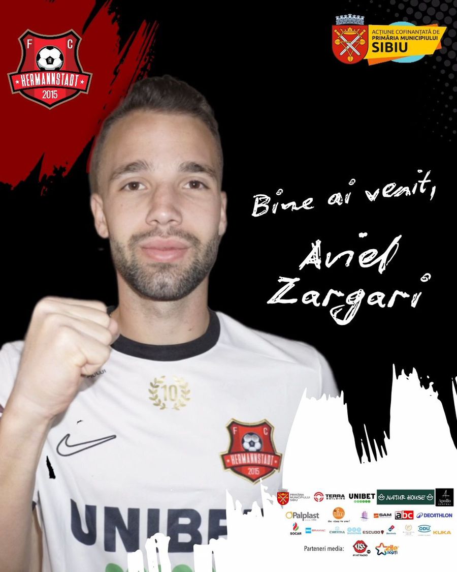 Aviel Zargary, noul jucător de la Hermannstadt // foto: Facebook Transfer anunțat la 12 ore după Hermannstadt - Dinamo » Contract pe doi ani și jumătate cu jucătorul de națională
