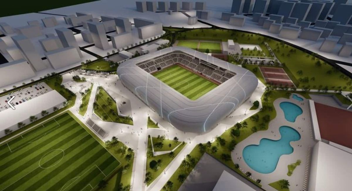 Randări stadion nou Hunedoara
