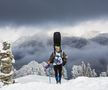 VIDEO+FOTO Imagini spectaculoase din dronă! Creasta Masivului Oslea a fost cucerită de cei mai buni schiori și snowboarderi