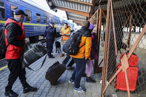 Tren cu refugiați sosit din Odessa în Polonia, foto: Imago