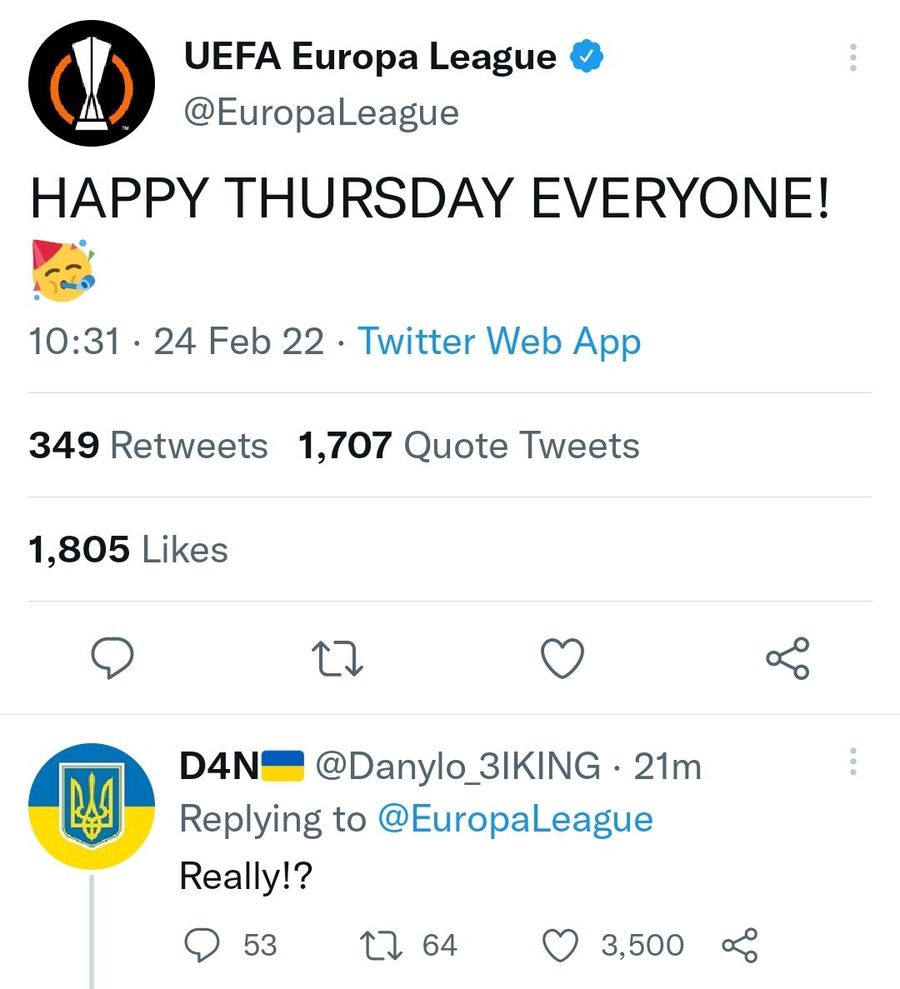 Gafa de pe contul Europa League Rusia a invadat Ucraina » Insula Șerpilor, capturată!