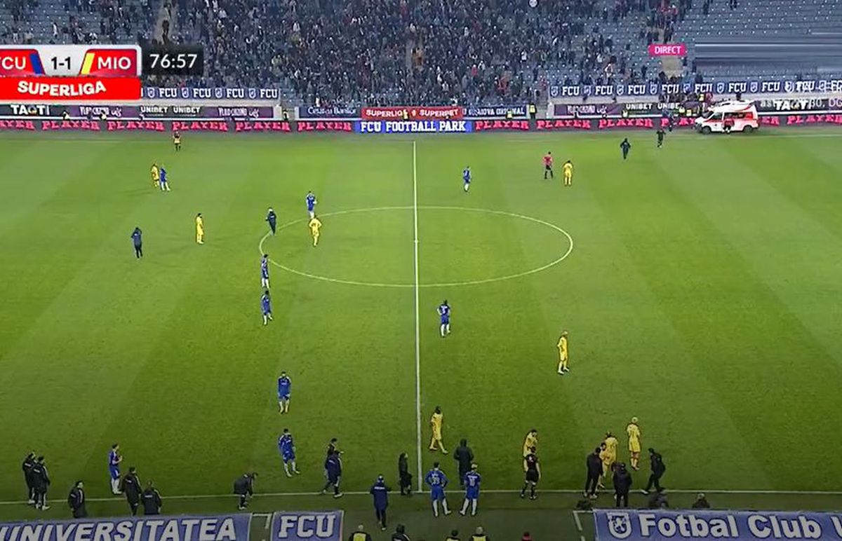 Probleme în stadion la FCU Craiova - CS Mioveni