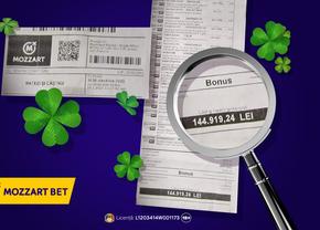 Bilet fabulos la Mozzart Bet! Cu doar 1 leu pariat, a câștigat 90.000 de lei!
