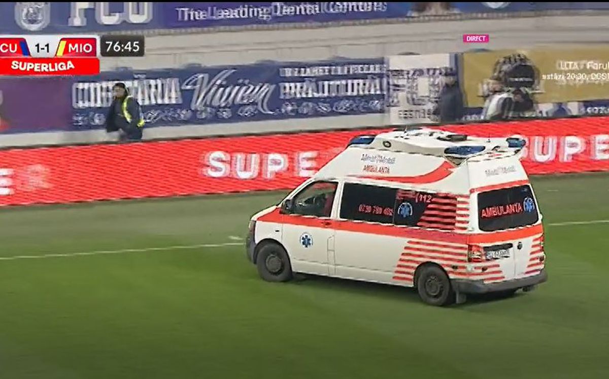 Noi scene dramatice la un meci al Craiovei » A fost nevoie de intervenția Ambulanței! De unde ar fi pornit totul