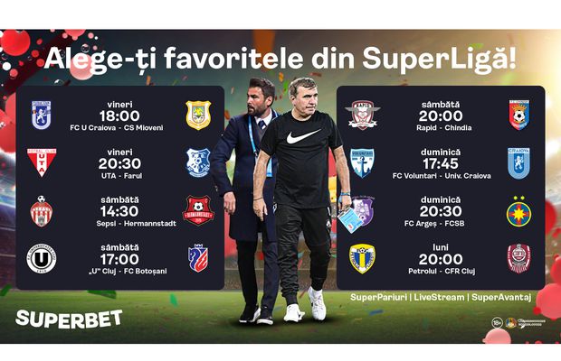 Prinde SuperCotele pentru etapa din SuperLigă!