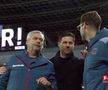 Reacția lui Xabi Alonso la bucuria lui Granit Xhaka după golul înscris în partida Leverkusen - Mainz, foto: captură de ecran YouTube Bundesliga