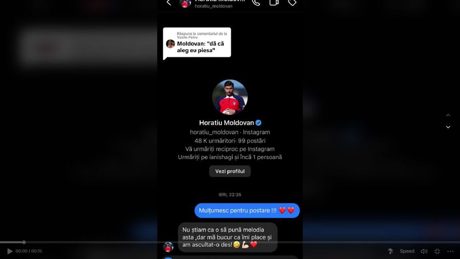 Cum a ales să reacționeze Horațiu Moldovan la postarea lui Atletico Madrid cu poza lui și melodia lui Tzanca Uraganu